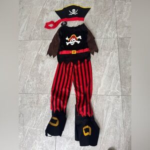 Kids Pirate Costume - Red, Black, and Brown